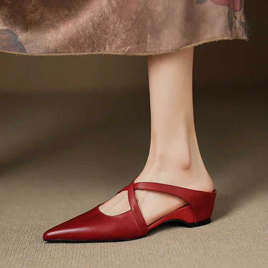 Delphine Leather Mules