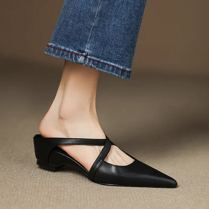 Delphine Leather Mules