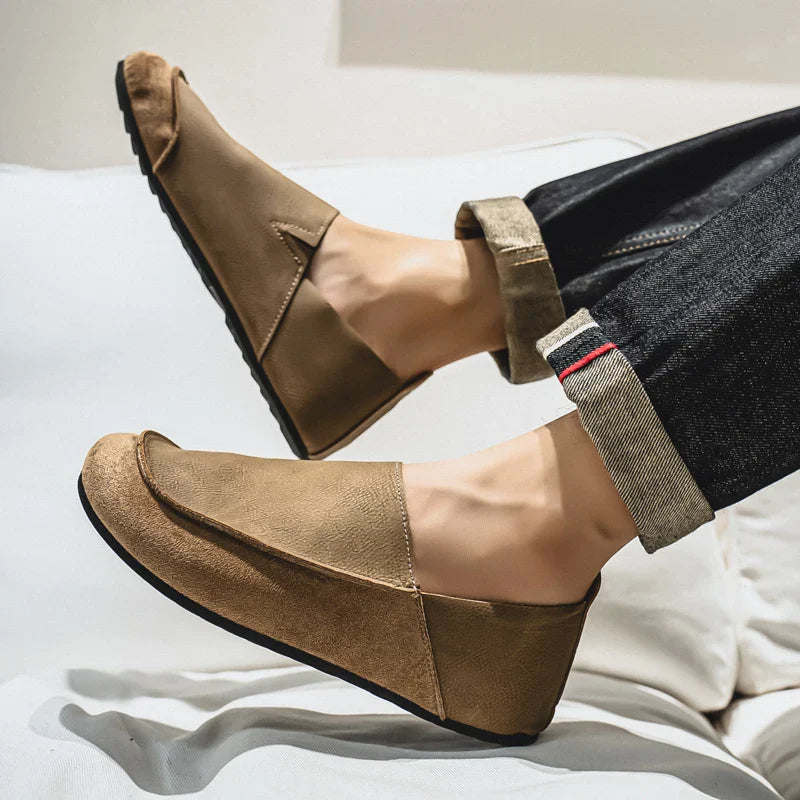Harland Suede & Leather Slip-Ons