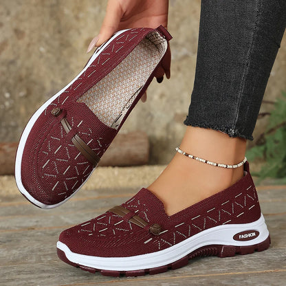 Violet Knit Slip-On Loafers