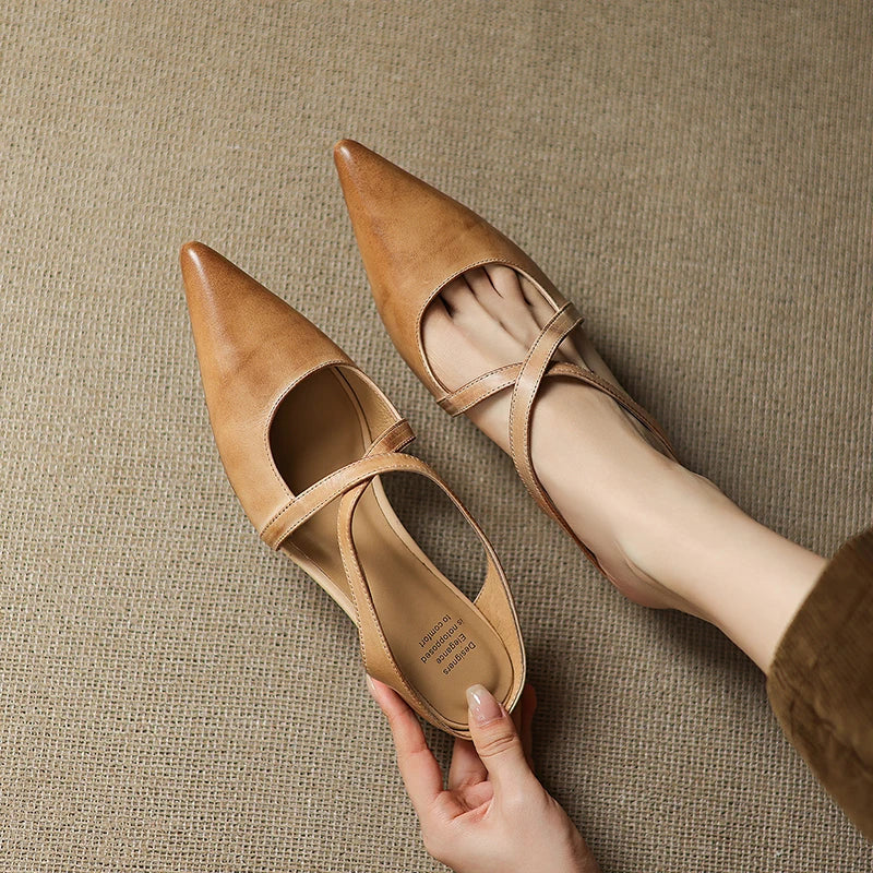Delphine Leather Mules