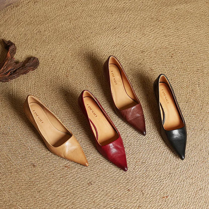 Elodie Leather Kitten Heels