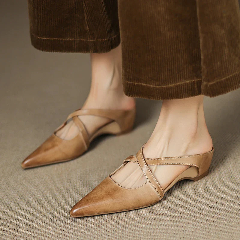 Delphine Leather Mules