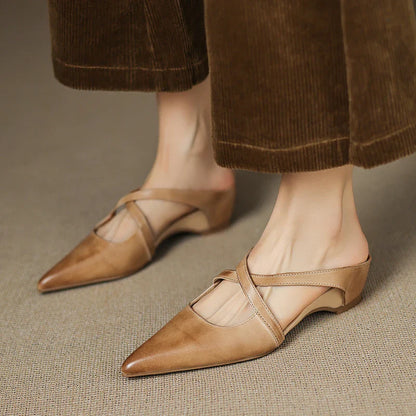 Delphine Leather Mules