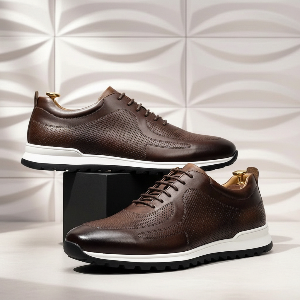 Lussu Cowhide Leather Sneakers