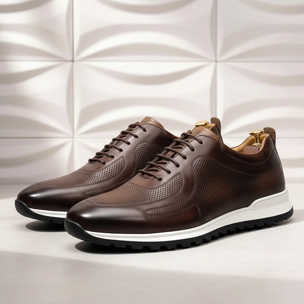 Lussu Cowhide Leather Sneakers