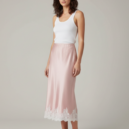 Charlotte Lace Satin Maxi Skirt