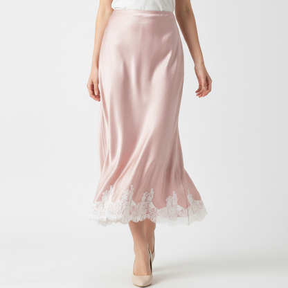 Charlotte Lace Satin Maxi Skirt