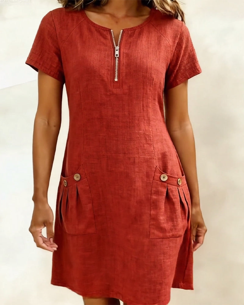 Elise Linen Dress
