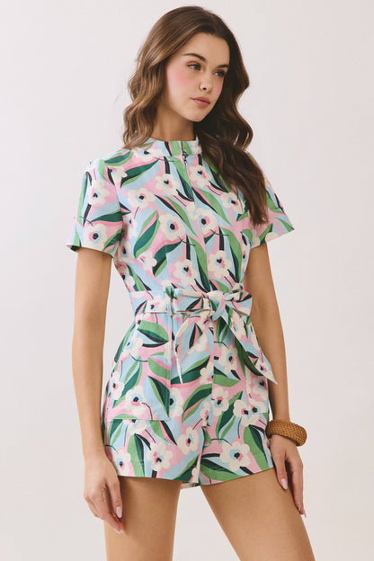 Sweet Like Spring Belted Romper