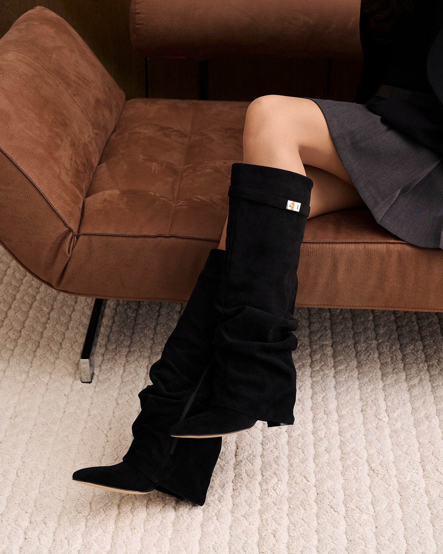 Georgiana Suede Knee-High Boots