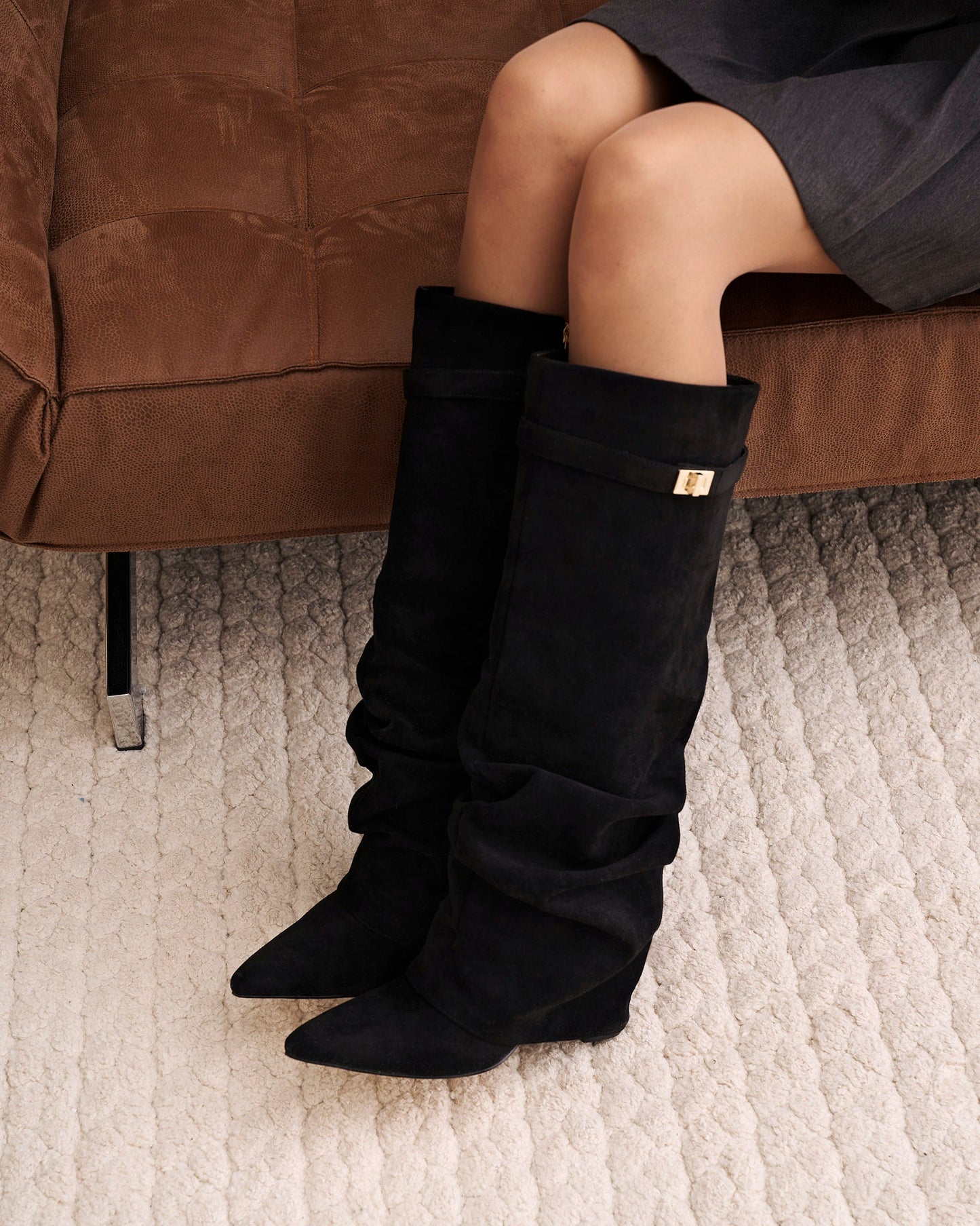 Georgiana Suede Knee-High Boots