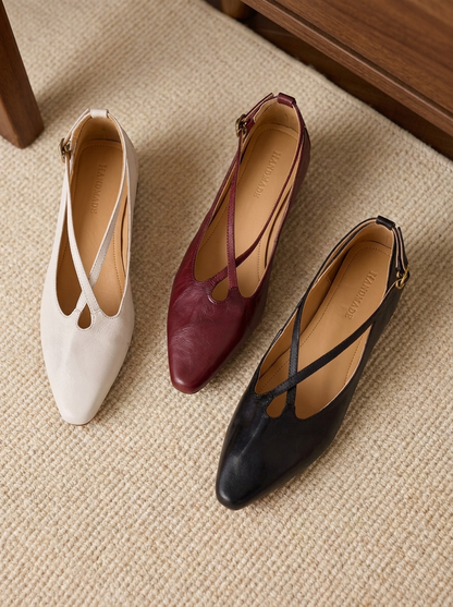 Aveline Leather Flats