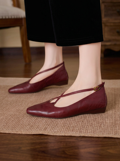 Aveline Leather Flats