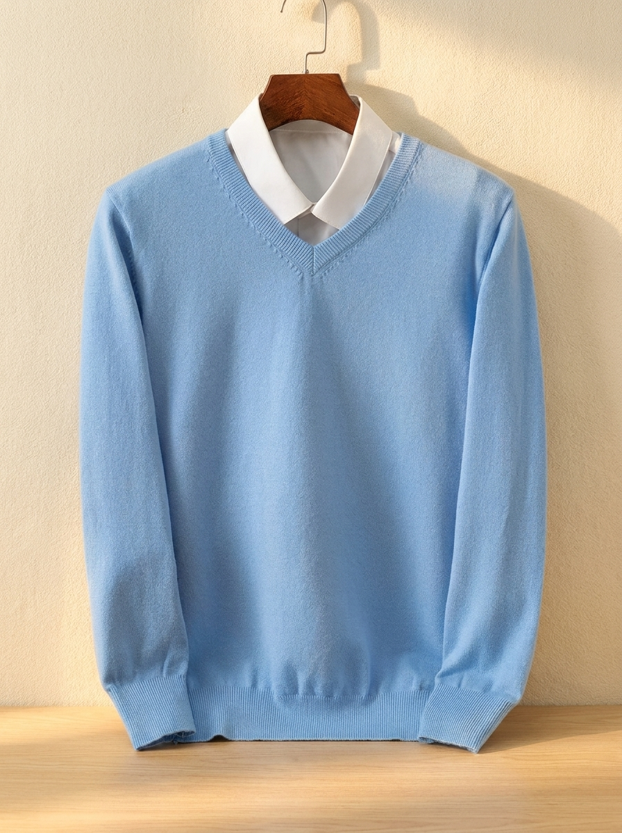 Crawford Cashmere V-Neck Jumper
