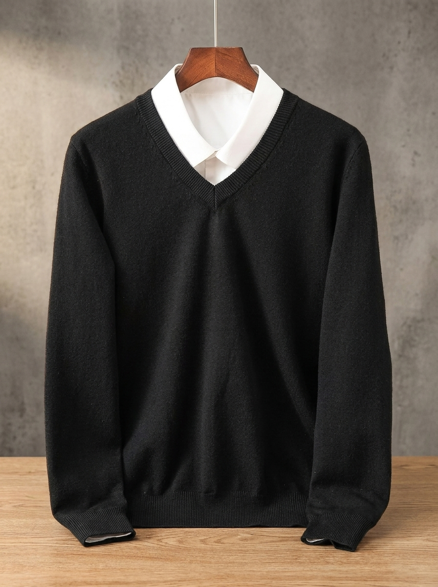 Crawford Cashmere V-Neck Jumper