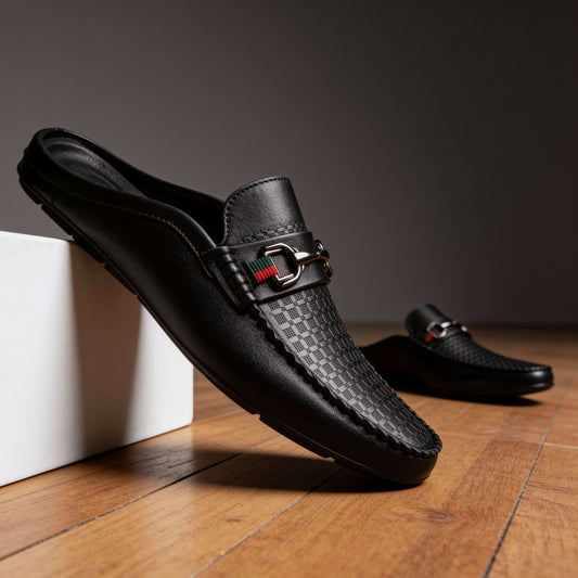 Hallan Leather Mule Loafers
