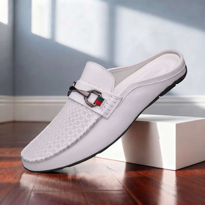 Hallan Leather Mule Loafers